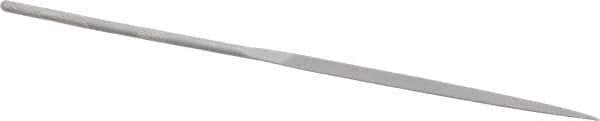 Grobet - 6-1/4" Needle Precision Swiss Pattern Half Round File - Round Handle - Eagle Tool & Supply