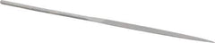 Grobet - 6-1/4" Needle Precision Swiss Pattern Half Round File - Round Handle - Eagle Tool & Supply