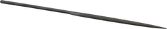Grobet - 6-1/4" Needle Precision Swiss Pattern Half Round File - Round Handle - Eagle Tool & Supply
