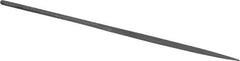 Grobet - 6-1/4" Needle Precision Swiss Pattern Half Round File - Round Handle - Eagle Tool & Supply