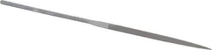 Grobet - 6-1/4" Needle Precision Swiss Pattern Knife File - Round Handle - Eagle Tool & Supply