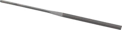 Grobet - 5-1/2" Needle Precision Swiss Pattern Slitting File - Round Handle - Eagle Tool & Supply