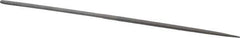 Grobet - 6-1/4" Needle Precision Swiss Pattern Square File - Round Handle - Eagle Tool & Supply