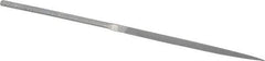 Grobet - 4" Needle Precision Swiss Pattern Three Square File - Round Handle - Eagle Tool & Supply