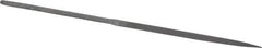 Grobet - 5-1/2" Needle Precision Swiss Pattern Three Square File - Round Handle - Eagle Tool & Supply