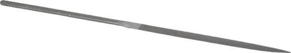 Grobet - 6-1/4" Needle Precision Swiss Pattern Three Square File - Round Handle - Eagle Tool & Supply
