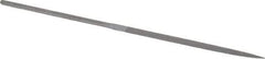 Grobet - 6-1/4" Needle Precision Swiss Pattern Three Square File - Round Handle - Eagle Tool & Supply
