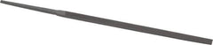 Grobet - 6-1/4" Needle Precision Swiss Pattern Three Square File - Round Handle - Eagle Tool & Supply