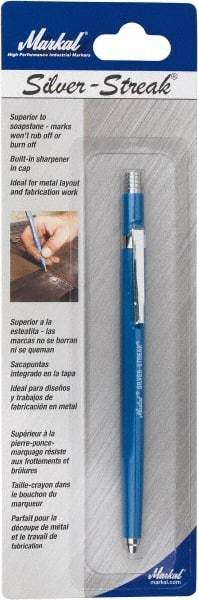 Markal - Metallic Silver Graphite Petroleum Base Marker - Fine Tip - Eagle Tool & Supply