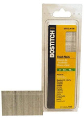 Stanley Bostitch - 16 Gauge 2" Long Finishing Nails for Power Nailers - Steel, Galvanized Finish, Straight Stick Collation, Chisel Point - Eagle Tool & Supply