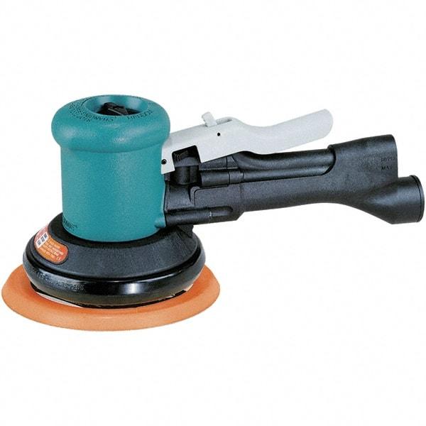 Dynabrade - 12,000 OPM, 23 CFM Air Consumption, Palm Air Orbital Sander - Round Pad, 1/4 NPT Inlet - Eagle Tool & Supply