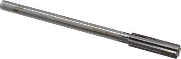 Made in USA - 0.58" Carbide-Tipped 6 Flute Chucking Reamer - Straight Flute, 7/16" Straight Shank, 2" Flute Length, 8" OAL - Eagle Tool & Supply