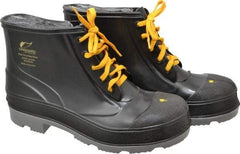 Dunlop Protective Footwear - Men's Size 11 Medium Width Steel Work Boot - Black, Polyurethane, PVC Upper, 6" High, Chemical Resistant, Dielectric, Non-Slip - Eagle Tool & Supply