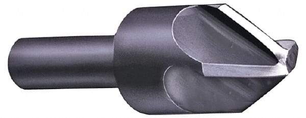 Hertel - 3" Head Diam, 3/4" Shank Diam, 4 Flute 82° High Speed Steel Countersink - 5" OAL, Straight Shank - Eagle Tool & Supply