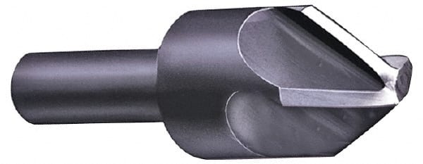 Hertel - 1/2" Head Diam, 3/8" Shank Diam, 4 Flute 60° High Speed Steel Countersink - Eagle Tool & Supply