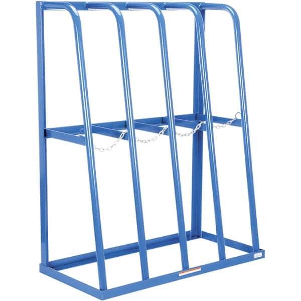 Vestil - 4 Bay, 1,500 Lb Capacity, Blue Vertical Storage Rack - 48" Wide x 60" High x 24" Deep - Eagle Tool & Supply