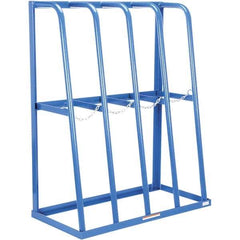 Vestil - 4 Bay, 1,500 Lb Capacity, Blue Vertical Storage Rack - 48" Wide x 60" High x 24" Deep - Eagle Tool & Supply