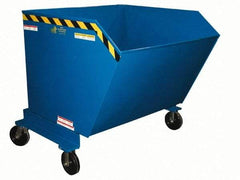 Vestil - 2,000 Lb Load Capacity, 1.5 Cu Yd, Steel Dump Hopper - 58-13/16" Wide x 53-3/8" Long x 49-3/8" High, Blue - Eagle Tool & Supply