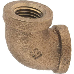 Merit Brass - Class 125, 1/4" Internal Pipe, Brass 90° Street Elbow - FBSPT x FBSPT - Eagle Tool & Supply