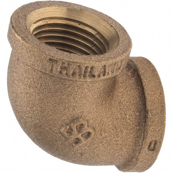 Merit Brass - Class 125, 1/2" Internal Pipe, Brass 90° Street Elbow - FBSPT x FBSPT - Eagle Tool & Supply