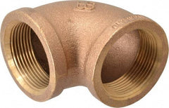 Merit Brass - Class 125, 1-1/2" Internal Pipe, Brass 90° Street Elbow - FBSPT x FBSPT - Eagle Tool & Supply