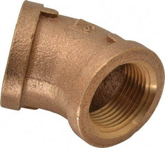 Merit Brass - Class 125, 3/4" Internal Pipe, Brass 45° Street Elbow - FBSPT x FBSPT - Eagle Tool & Supply
