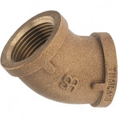 Merit Brass - Class 125, 1" Internal Pipe, Brass 45° Street Elbow - FBSPT x FBSPT - Eagle Tool & Supply