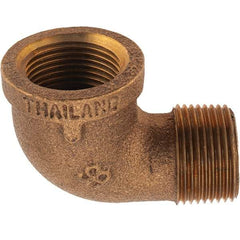Merit Brass - Class 125, 3/4" Internal Pipe, Brass 90° Street Elbow - FBSPT x MBSPT - Eagle Tool & Supply