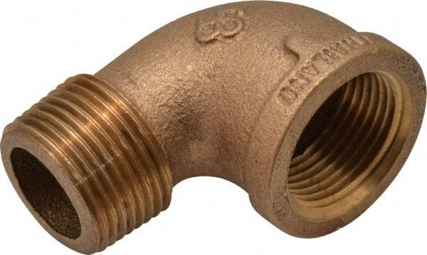 Merit Brass - Class 125, 1" Internal Pipe, Brass 90° Street Elbow - FBSPT x MBSPT - Eagle Tool & Supply