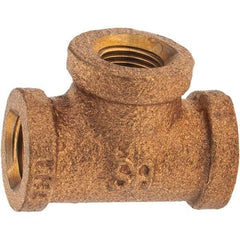 Merit Brass - Class 125, 1/8" Internal Pipe, Brass Tee - FBSPT x FBSPT x FBSPT - Eagle Tool & Supply