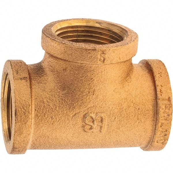 Merit Brass - Class 125, 1" Internal Pipe, Brass Tee - FBSPT x FBSPT x FBSPT - Eagle Tool & Supply