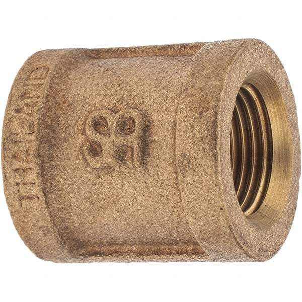 Merit Brass - Class 125, 3/8" Internal Pipe, Brass Coupling - FBSPT x FBSPT - Eagle Tool & Supply