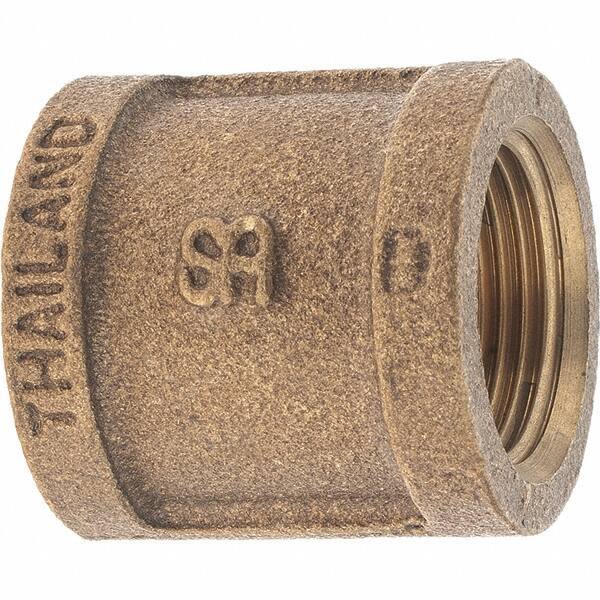 Merit Brass - Class 125, 3/4" Internal Pipe, Brass Coupling - FBSPT x FBSPT - Eagle Tool & Supply