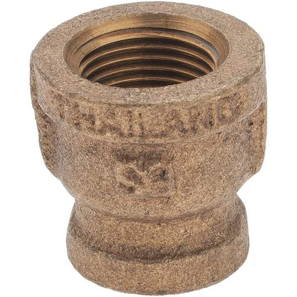 Merit Brass - Class 125, 3/8 x 1/4" Internal Pipe, Brass Reducing Coupling - FBSPT x FBSPT - Eagle Tool & Supply