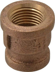 Merit Brass - Class 125, 1/2 x 3/8" Internal Pipe, Brass Reducing Coupling - FBSPT x FBSPT - Eagle Tool & Supply