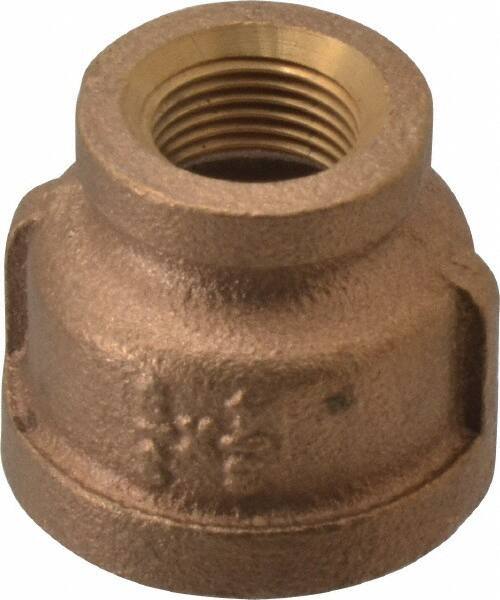 Merit Brass - Class 125, 3/4 x 3/8" Internal Pipe, Brass Reducing Coupling - FBSPT x FBSPT - Eagle Tool & Supply