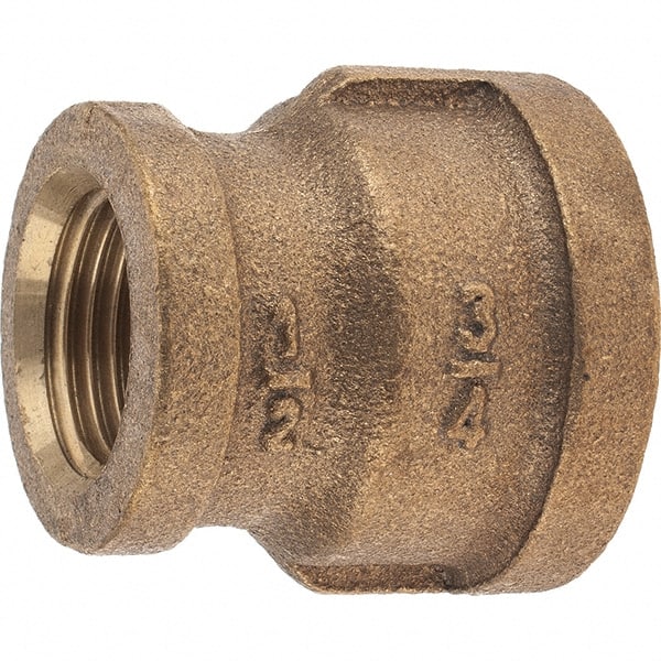 Merit Brass - 3/4 x 1/2" Brass Pipe Reducing Coupling - Eagle Tool & Supply