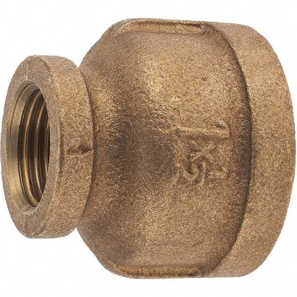 Merit Brass - Class 125, 1 x 1/2" Internal Pipe, Brass Reducing Coupling - FBSPT x FBSPT - Eagle Tool & Supply