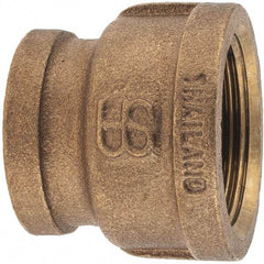Merit Brass - Class 125, 1-1/4 x 1" Internal Pipe, Brass Reducing Coupling - FBSPT x FBSPT - Eagle Tool & Supply