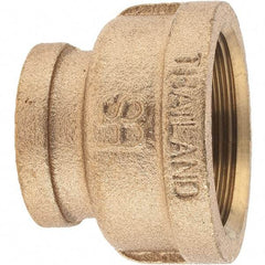 Merit Brass - Class 125, 1-1/2 x 1" Internal Pipe, Brass Reducing Coupling - FBSPT x FBSPT - Eagle Tool & Supply