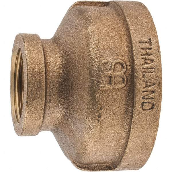 Merit Brass - Class 125, 2 x 1" Internal Pipe, Brass Reducing Coupling - FBSPT x FBSPT - Eagle Tool & Supply