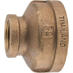 Merit Brass - Class 125, 2 x 1" Internal Pipe, Brass Reducing Coupling - FBSPT x FBSPT - Eagle Tool & Supply