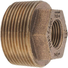 Merit Brass - Class 125, 1-1/2 x 1/2" Internal Pipe, Brass Hex Bushing - MBSPT x FBSPT - Eagle Tool & Supply