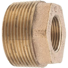 Merit Brass - Class 125, 1-1/2 x 3/4" Internal Pipe, Brass Hex Bushing - MBSPT x FBSPT - Eagle Tool & Supply