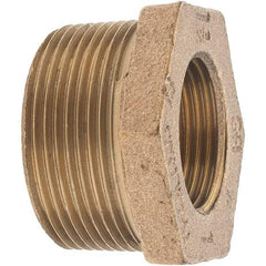 Merit Brass - Class 125, 1-1/2 x 1" Internal Pipe, Brass Hex Bushing - MBSPT x FBSPT - Eagle Tool & Supply