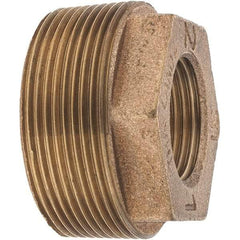 Merit Brass - Class 125, 2 x 1" Internal Pipe, Brass Hex Bushing - MBSPT x FBSPT - Eagle Tool & Supply