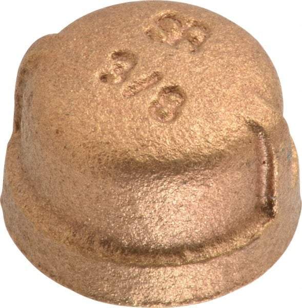 Merit Brass - Class 125, 3/8" Internal Pipe, Brass End Cap - FBSPT - Eagle Tool & Supply