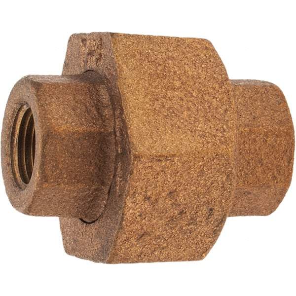 Merit Brass - Class 125, 1/8" Internal Pipe, Brass Union - FBSPT x FBSPT - Eagle Tool & Supply