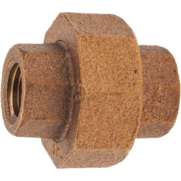 Merit Brass - Class 125, 1/4" Internal Pipe, Brass Union - FBSPT x FBSPT - Eagle Tool & Supply