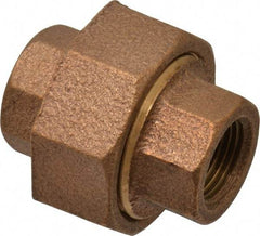 Merit Brass - Class 125, 3/8" Internal Pipe, Brass Union - FBSPT x FBSPT - Eagle Tool & Supply